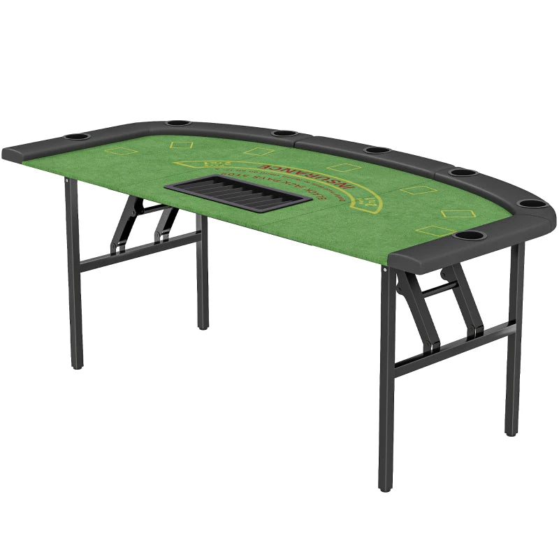 Meta Title: 72" Foldable Poker Table | Portable Blackjack Table