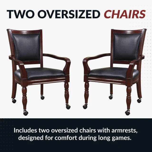 Fortress 28-in Chess 3-in-1 Pedestal Game Table Set with Chairs