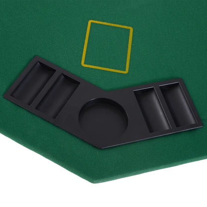 Soozier Poker Table Foldable, 47" Octagon Blackjack Poker Game Table Green Felt