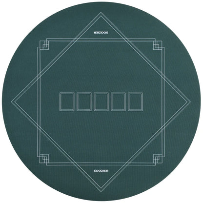 Soozier Poker Mat Texas Hold'em, Poker Table Top with Non-Slip Bottom Dark Green/Black