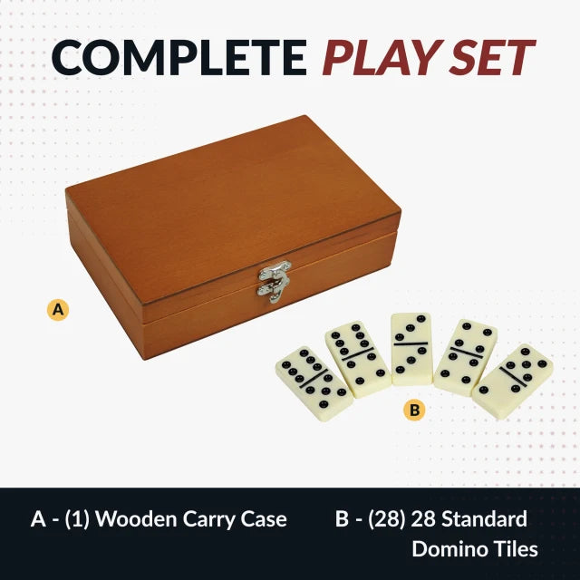 Premium Domino Set w/ Wooden Carry Case