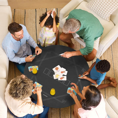 Soozier Poker Mat Texas Hold'em, Poker Table Top with Non-Slip Bottom Dark Green/Black